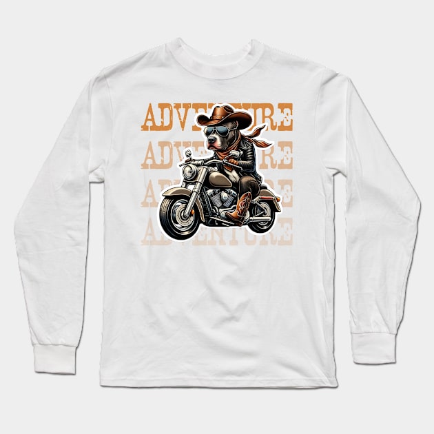 Pitbull Adventure Trip Long Sleeve T-Shirt by EddyNewTees